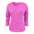 thumbnail image 3 of Women's Solid Color Fashion Long Sleeve Sweater Top Stretch Camisoles Womens Blouses And Shirts Lace Tunic Tops for Women plus Size Summer Fashion T Shirt Tops Womens plus Size Short Sleeve T Shirts, 3 of 3