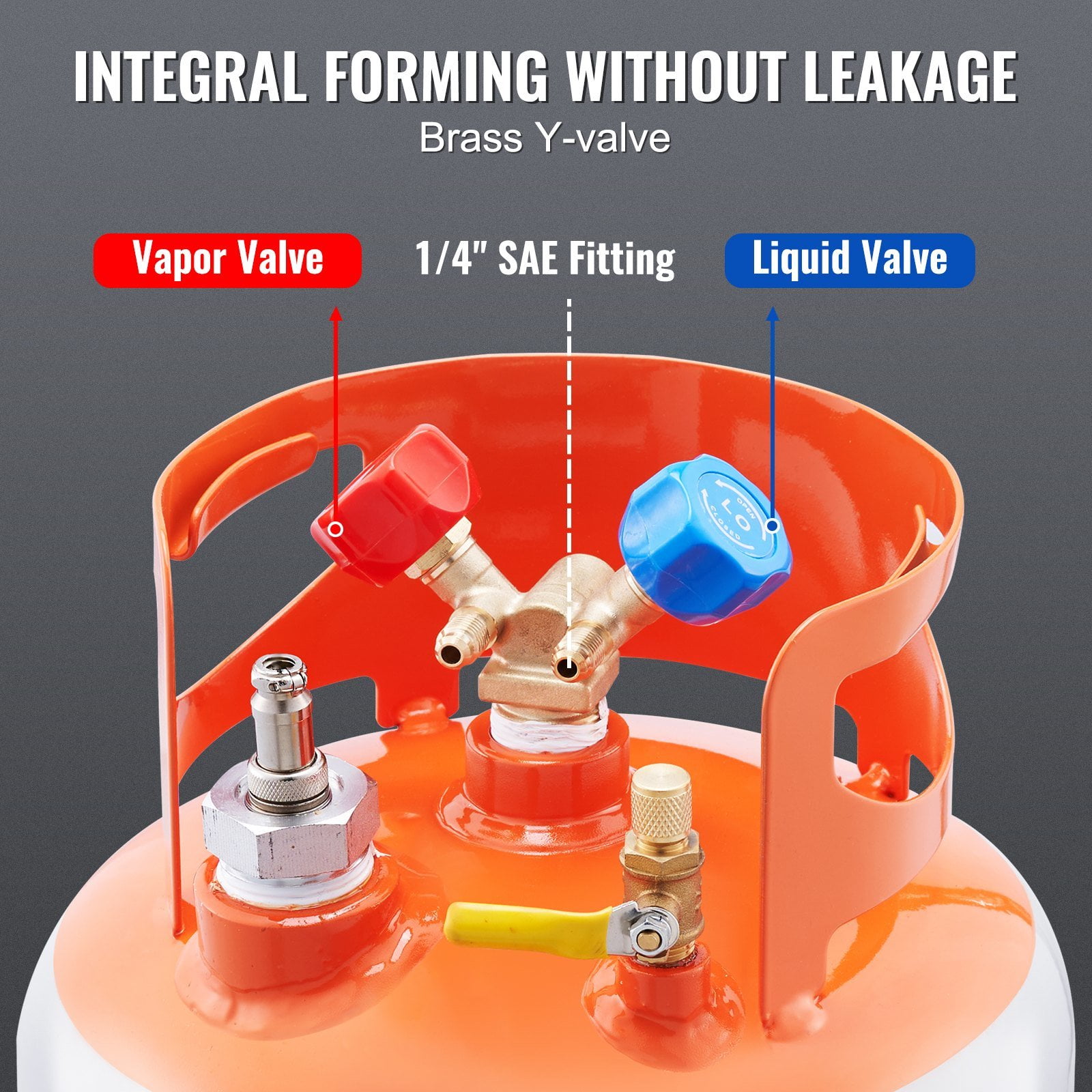 HCY Refrigerant Recovery Reclaim 30lb Cylinder Tank with Floating Switch