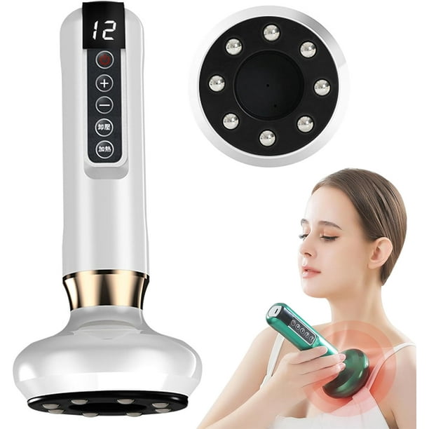 Masajeador de celulitis, máquina de modelado corporal ajustable de 12 velocidades, kit de terapia de ventosas eléctricas inteligentes, recargable
