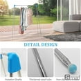 thumbnail image 3 of Portable Telescopic Folding Clothes Drying Rack, Stainless Steel Travel Laundry Dryer With Carry Bag, Space Saving Garment Hanger For Hotel, Apartment, Balcony, Dorm,Clear,One Size, 3 of 9