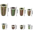 thumbnail image 3 of 230Pcs Zinc Alloy Hex Threaded Insert Nuts Threaded Inserts Insert Nuts External Thread M4 M5 M6 M8 for Wood Furniture Nut Tool Kit, 3 of 5