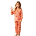 thumbnail image 2 of Halloween Pajamas for Kids Long Sleeve Crew Neck Unisex Graphic Nightwear Sleepwear Set Pjs for Girls Size 3-14 Years, 2 of 4