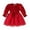 Red-B, variant on VBEWZET Infant Christmas Holiday Velvet Princess Dress Long Sleeve Star Mesh Tulle Green 3 24M Red-B 12-18 Months