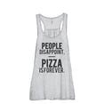 thumbnail image 1 of Thread Tank Pizza Is Forever Women's Sleeveless Flowy Racerback Tank Top Sport Grey Small, 1 of 5