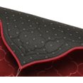 thumbnail image 4 of Muslim Prayer Rug Gold Rimmed Soft Thick Flannel Prayer Carpet Mat 25.5x45 Inch One of Three Random Patterns, Burgundy, 4 of 7