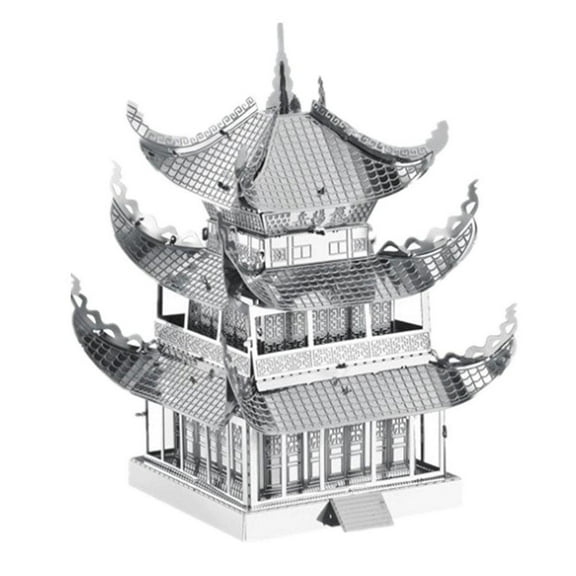 3D Metal Puzzle Yueyang Tower Model Kits DIY Assemble A5 Jigsaw F5A3 Hot N6J3