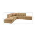 thumbnail image 3 of Meridian Furniture Arc Camel Velvet Modular Sectional, 3 of 14