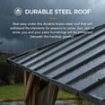 thumbnail image 2 of Sunjoy 12x16 Outdoor Cedar Wood Gazebo with Galvanized Steel Roof, Mosquito Netting, 2 of 12