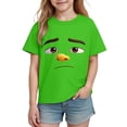 thumbnail image 5 of Boys Girls Solid Color Short Sleeve T-Shirt with Cute Print for Play and School, 5 of 6