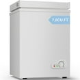 thumbnail image 1 of TABU Chest Freezer, 7.0 Cu Ft Deep Freezer with Adjustable Temperature, Compact Freezer with Top Open Door (White), 1 of 7