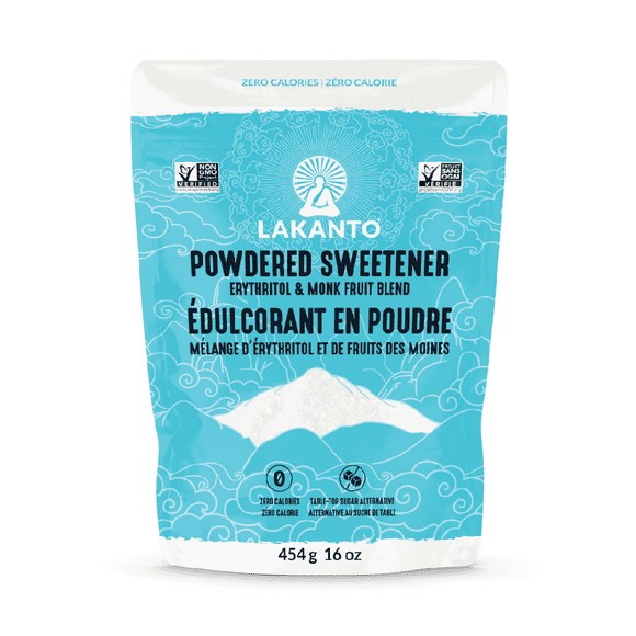 Lakanto Powdered Monk Fruit Sweetener with Erythritol - Powdered Sugar Substitute, Zero Calorie, Zero Net Carbs, Baking, Extract, Sugar Replacement (Powdered - 454 g / 1 lb)