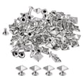 thumbnail image 1 of Unique Bargains 50 Ensembles Rivet Pointe 7mm Pyramide Rivet Rapide Clous Piques Carrées Ton Argent, 1 of 5