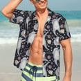 thumbnail image 7 of Logiee Sloths Dancing Print Mens Hawaiian Shirts,Loose-Fit Short Sleeve Button Down Tropical Aloha Beach Shirt,Summer Vacation Wedding Tops,X-Large, 7 of 7