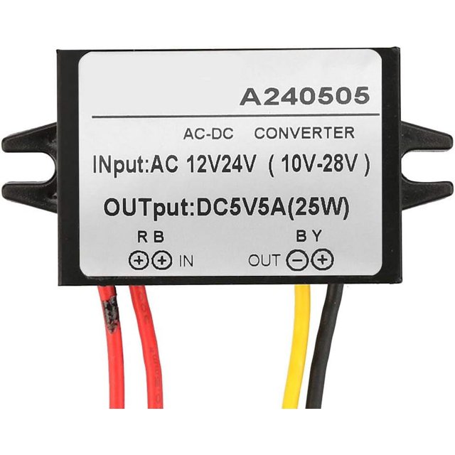 HUGFEGWE Convertisseur Ac 12V 24V à Dc 5V, Module d'Alimentation Ac Dc, Convertisseur Ac à Dc, Convertisseur Convertitore Ac 24V 5V Dc (5A) CJB91-28892