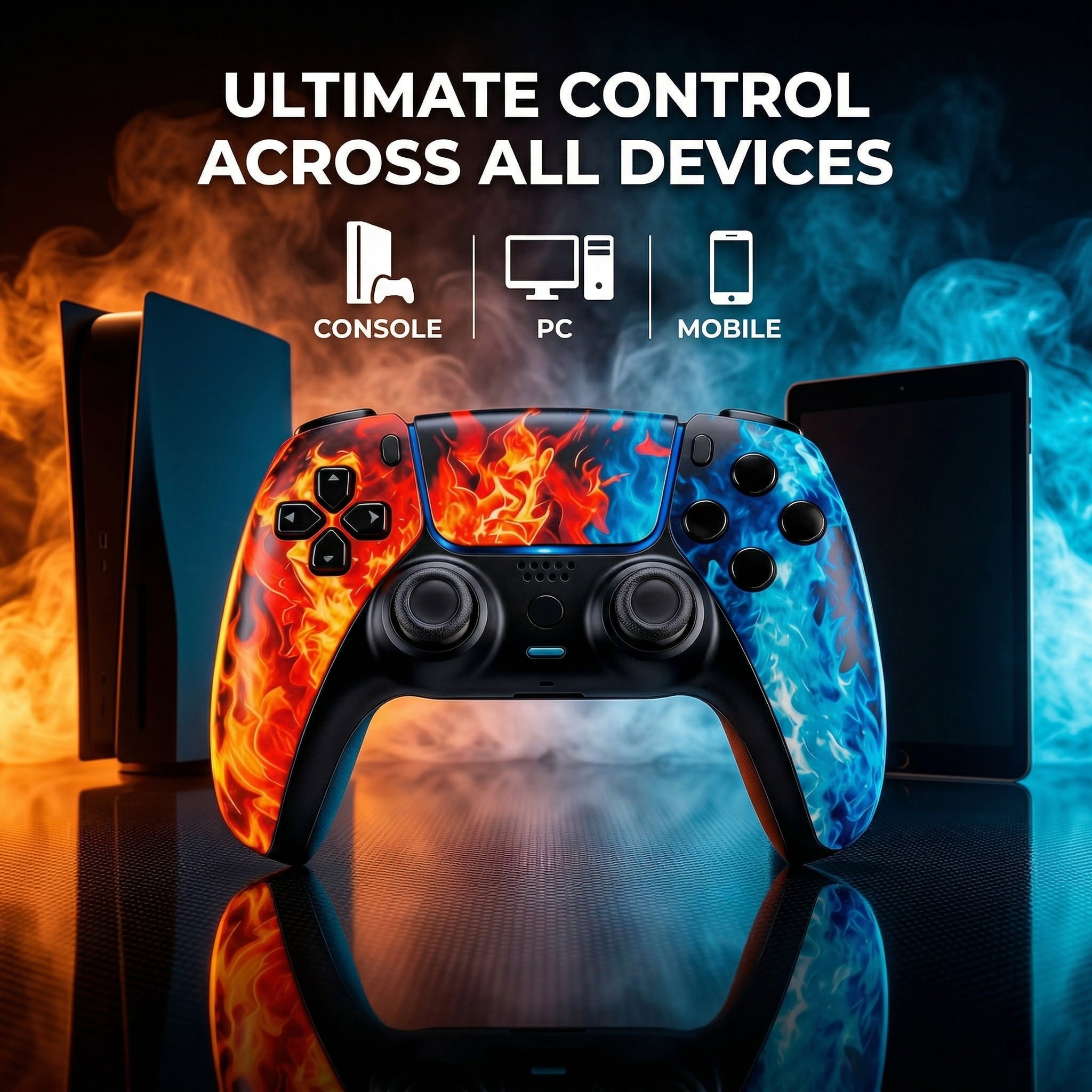 Rotacess Wireless Controller for P5 Controller, with Dual Vibration/Motion Sensor/Screenshot/3.5mm Audio Jack, Compatible with PS5/Pro/Slim Console, Blue