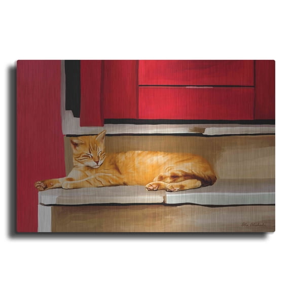 Luxe Metal Art 'Cat 2A' by Ata Alishahi, Metal Wall Art, 24"x16"