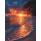 thumbnail image 1 of Qisvanset 12x16 Inch Tropical Beach Sunset Canvas Wall Art, Palm Tree Ocean Seascape Exotic Island Coastal Home Decor, 1 of 8