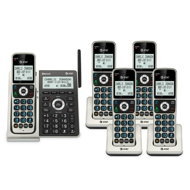 Teléfono residencial inalámbrico AT&T BL3107-5 DECT 6.0 con Bluetooth 5HS