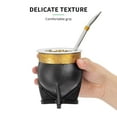 thumbnail image 4 of CUOPRU Baroque Style Argentina Yerba Mate Cup - Handmade Leather, 304 Stainless Steel Tea Gourd with Bombilla(Straw), Cleaning Brush, 4 of 7