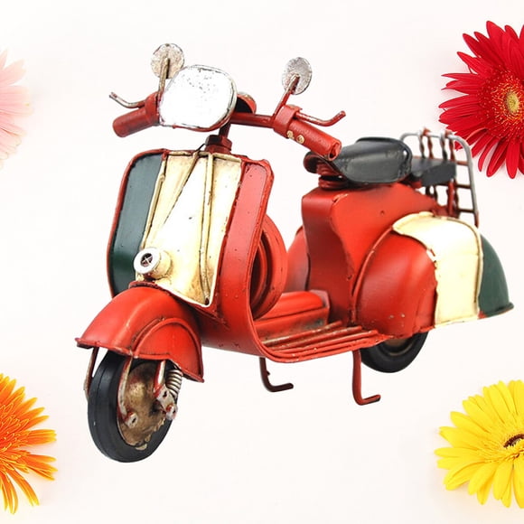 unbranded De Scooter En Metal Con Vintage Para Decorar Hogar Y Tienda