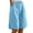 Blue, variant on zicth Multi-color Shorts for Womens Fahion Women's Summer Cotton Linen Shorts Loose Fit Elastic Waist Knee Length Cosy Shorts Casual Beach Shorts with Pockets Casual Streetwear Size M
