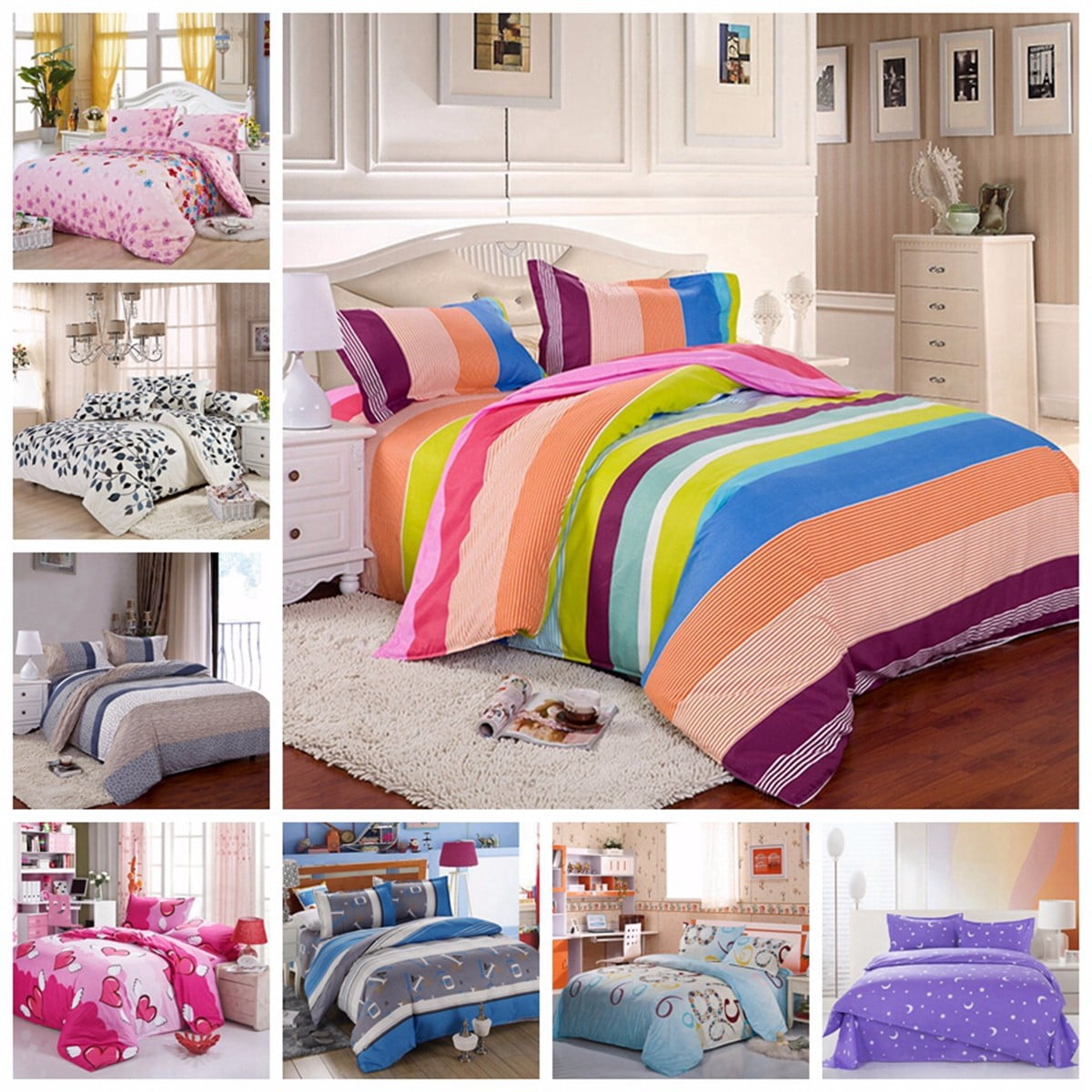 All Size Duvet Cover With Pillow Case Quilt Bedding Set Single All Size Duvet Cover With Pillow Case Quilt Bedding Set Single Double King Com