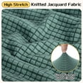 thumbnail image 4 of Funda de otomana cuadrada, funda de otomana jacquard con fondo elástico para sala de estar (Verde, tamaño grande), 4 of 7