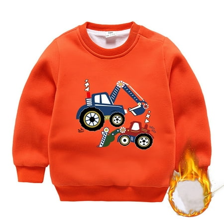 

Girls Sweatshirt Thicken Long Sleeve Crewneck Winter Warm Soft Comfort Sweatshirt