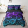 thumbnail image 2 of Castle Fairy Teens Rose Bedding Comforter Set,Romantic Gradient Flower Full Bedding Set, 2 of 8