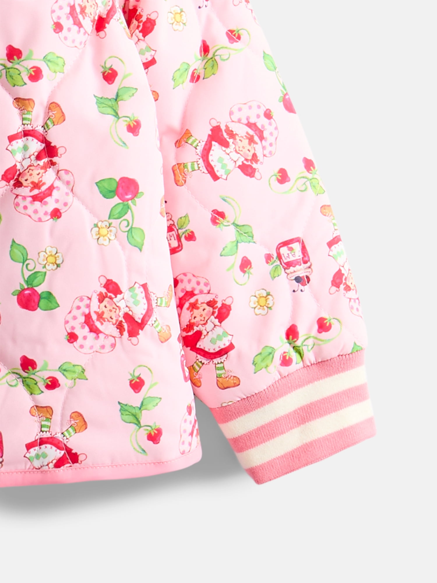 Strawberry Shortcake Toddler Girls Quilted Bomber Jacket, Sizes 12M-5T