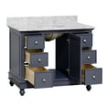 thumbnail image 6 of Bella 42" Bathroom Vanity with Marine Gray Cabinet and Carrara Marble Top, 6 of 6