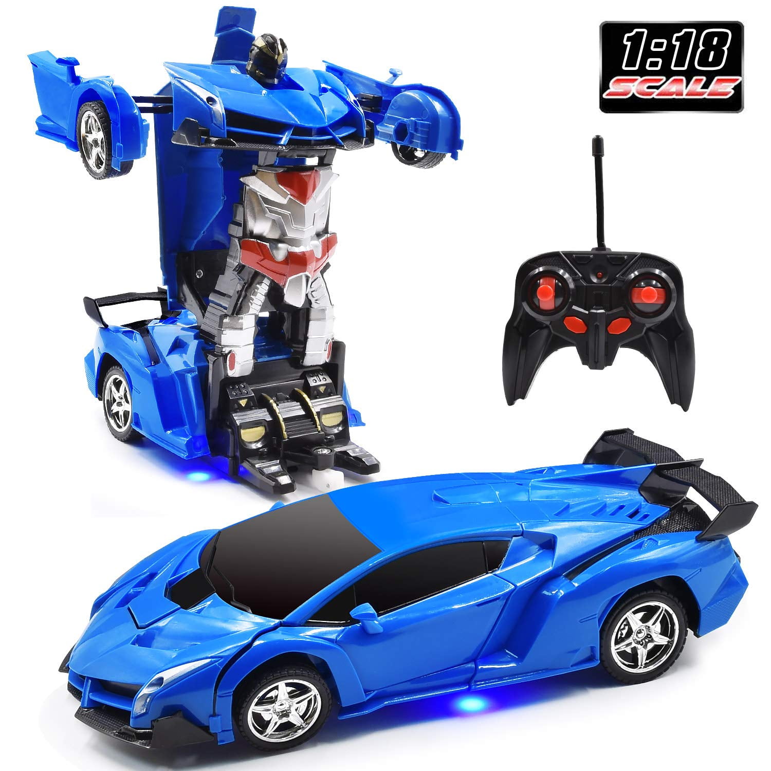 Trimnpy RC Cars for Kids Remote Control Transformrobot Toys, One 