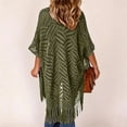 thumbnail image 5 of Casual Sheer Knit Beach Cover Up For With Fringed Design Lightweight Swimwear Sarong For Outdoor Holidays And Sun, 5 of 5