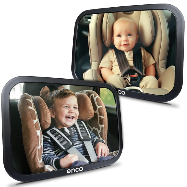 Espejo para Auto de Bebé Onco Paquete de 2 24x17 cm Antirreflejo 360°
