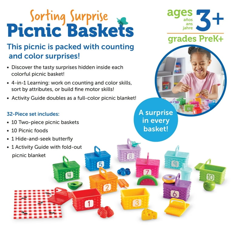 Learning Resources Sorting Surprise Picnic Baskets Preschool Toys