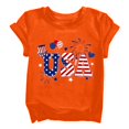 thumbnail image 2 of EnJoCho Boys Girls 4th of July Shirt Cotton Kid Red White and Blue USA American Flag Shirts Comfortable Patriotic Top Printed T-Shirt 4th of July Kids Star Print T-Shirt, 2 of 8