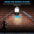 thumbnail image 4 of Luz exterior con sensor de movimiento, foco LED impermeable Ip65, negro, 4 of 5