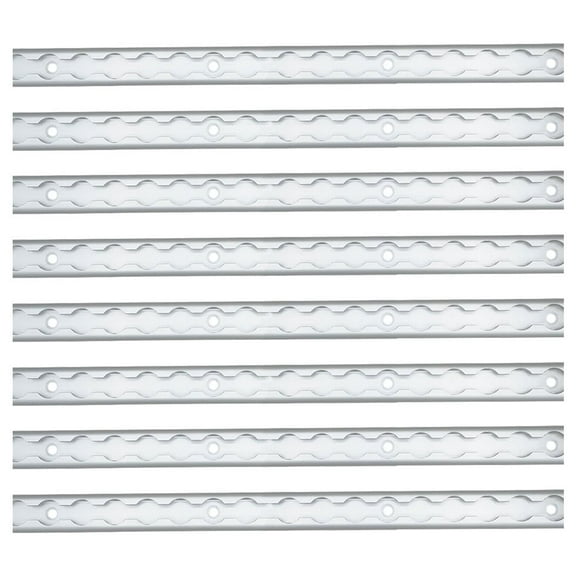 8 Pack Heavy Duty Aluminum 6ft L-Track Trailer Tie Down Rail for Enclosed, Utility Trailers, Cargo Vans, Truck Beds, Securing Motorcycles, ATVs, Dirt Bikes - 2,225 lbs BS - Silver