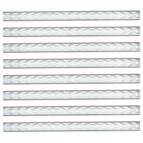 8 Pack Heavy Duty Aluminum 6ft L-Track Trailer Tie Down Rail for Enclosed, Utility Trailers, Cargo Vans, Truck Beds, Securing Motorcycles, ATVs, Dirt Bikes - 2,225 lbs BS - Silver