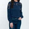 thumbnail image 3 of Elsie & Zoey Jaylyn Ribbed Jersey Crew Neck Bishop Long Sleeve Top for Women, 3 of 6