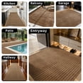 thumbnail image 7 of MIDUORUG Brown Striped Runner Rug 3'×12' Non Slip Rubber Back Area Rugs for Indoor Outdoor Hallway Kitchen, 7 of 7