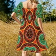 thumbnail image 3 of Robe Sans Manches Motif Africain Circulaire Robe de Bal 2024 Robes de Soirée Femmes Robes Longues Robe d'Invité de Mariage 2024, 3 of 4