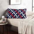 thumbnail image 6 of Sikiie Patriotic Star Pattern Print Plush Pillow Cover, Wrinkle-proof and Stain-resistant Pillow Protector without Pillow Core, Home Decoration-14"x20", 6 of 6