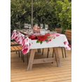 thumbnail image 2 of Outdoor Tablecloth with Umbrella Hole and Zipper, Valentine's Day Rectangle Table Cloth 54x80 Inch Waterproof Tablecloth, Pink Roses Car Love Hearts Romantic Picnic Table Cover for Patio Camping, 2 of 7