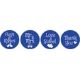 thumbnail image 2 of Darling Souvenir Wedding Theme Stickers chocolate Candy Labels 190 Pcs Party Favor-Medium Blue, 2 of 2