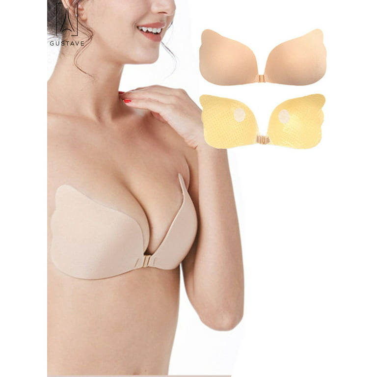 GustaveDesign Women's Sexy Strapless Invisible Bra Reusable Self