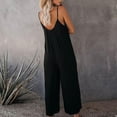 thumbnail image 4 of SDNall Jumpsuits for Women with Pocket Strap Jumpsuit Summer New Style Solid Color Pocket Casual Jumpsuit Female Rompers for Women (Black, Sizes S-XXL), 4 of 9