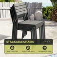 thumbnail image 4 of Crestlive Products Set of 2 Dining Chairs Aluminum Restaurant Chair Armless, Gray, 4 of 7