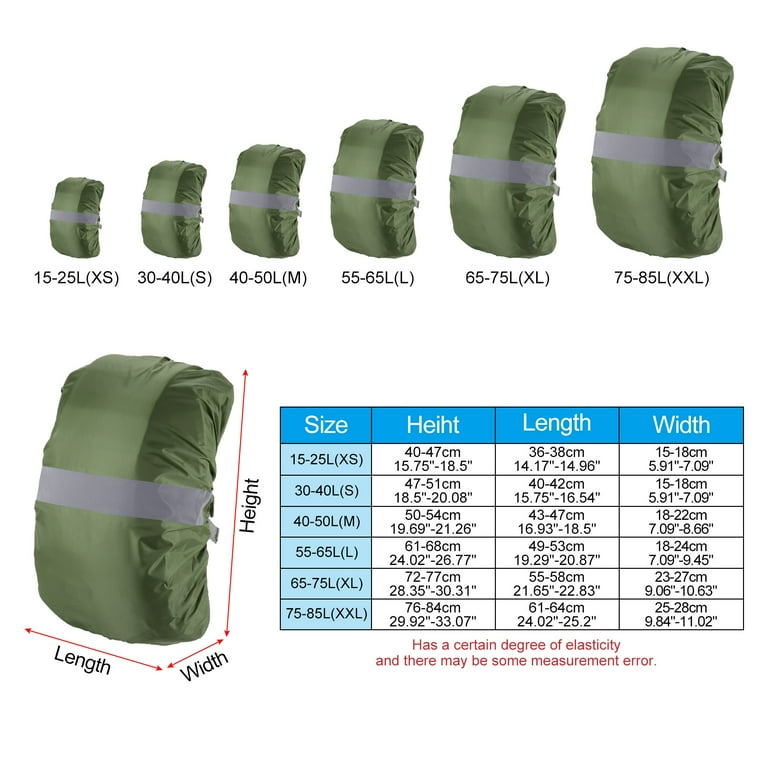 Uxcell 30-40L Waterproof Backpack Rain Cover with Reflective Strap S Olive - Walmart.com Uxcell 30-40L Waterproof Backpack Rain Cover with Reflective Strap S Olive - Walmart.com
