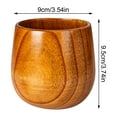thumbnail image 2 of Big Belly Wooden Cup, Solid Wooden Coffee Mug, Handcrafted Tea Cup with Comfortable Handle, Vintage Style Wood Cup for Hot Drinks, Outdoor Camping Accessories E, 2 of 6